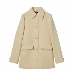 Gucci Women Textured wool tweed coat 834739 ZASX2 9208