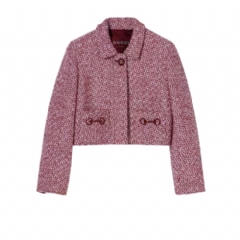 Gucci Women Tweed jacket with Horsebit detail 852729 ZAT9W 6395