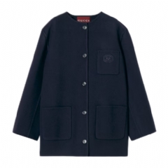 Gucci Women Wool coat with embroidery 854399 ZAAL6 4474