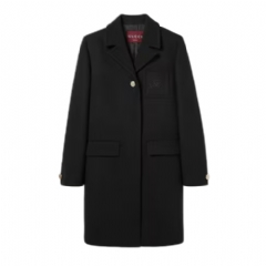 Gucci Women Batavia wool coat with patch 851886 ZARFV 1000