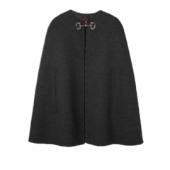 Gucci Women Silk wool cape with Horsebit 852796 ZAQW0 1179