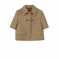 Gucci Women GG canvas jacket with Horsebit 820434 Z8BZF 2580