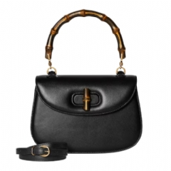 Gucci Women Gucci Bamboo 1947 small bag black leather 863165 AAGDM 1096