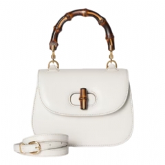 Gucci Women Gucci Bamboo 1947 mini bag white leather 863166 AAGDM 9250