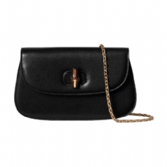Gucci Women Bamboo clutch black leather 867160 AAGI2 1159