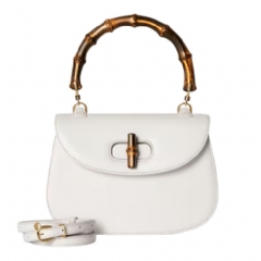 Gucci Women Gucci Bamboo 1947 small bag white leather 863165 AAGDM 9250