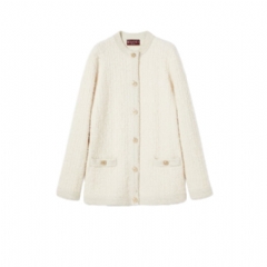 Gucci Women Wool lamé bouclé cardigan ‎851946 XKFAR 9943