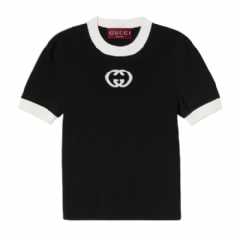 Gucci Women Ribbed T-shirt with intarsia 856219 XKFCZ 1214