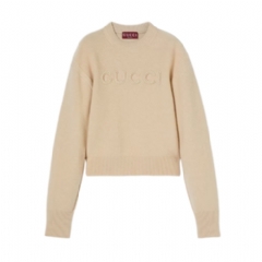 Gucci Women Wool cashmere sweater with embroidery 852074 XKFCB 2254