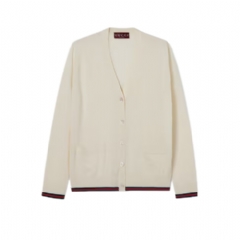 Gucci Women Extra fine cashmere silk cardigan white 818588 XKENL 9066