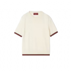 Gucci Women Extra fine cashmere silk top white 820687 XKELW 9066