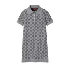 Gucci Women GG wool jacquard polo dress 836164 XKEJP 1045