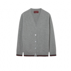 Gucci Women Wool and cashmere cardigan with Web 813834 XKEJC 1230