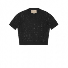 Gucci Women Fine wool GG crystal top 748886 XKDBL 1043