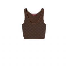 Gucci Women Stretch GG viscose jacquard tank top 832793 XKEVN 2224