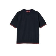 Gucci Women Extra fine cashmere silk top navy 820687 XKELW 4027