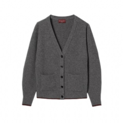 Gucci Women Rib felted wool cardigan with Web 835979 XKEX6 1073