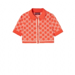 Gucci Women GG cotton jacquard cropped cardigan 856263 XKE0M 6027