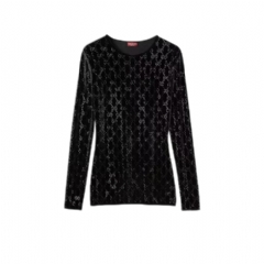 Gucci Women Embroidered stretch chenille top 851690 XUANY 1043