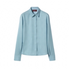 Gucci Women Interlocking G silk jacquard shirt 858623 ZAT90 4870