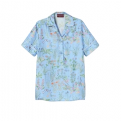 Gucci Women Printed silk twill shirt 855618 ZAULE 4340