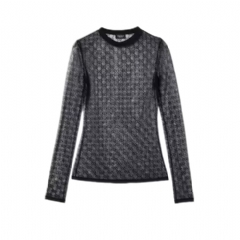 Gucci Women GG stretch lace T-shirt 866246 XUAOY 1000