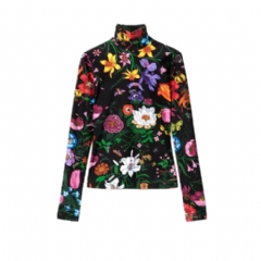 Gucci Women Printed sparkling jersey turtleneck 865129 XHALP 1066