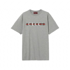 Gucci Women Cotton jersey T-shirt with print grey 788093 XJG6T 1230