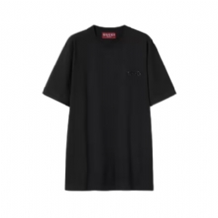 Gucci Women Cotton jersey T-shirt with embroidery black 837959 XJHMR 1043