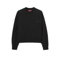 Gucci Women Cotton jersey sweatshirt with embroidery black 837931 XJHMP 1043