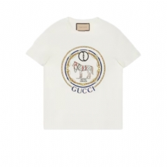 Gucci Women Cotton jersey T-shirt with Interlocking G 748287 XJGDJ 9088
