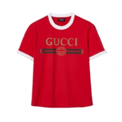 Gucci Women Cotton jersey T-shirt with print red 865051 XJHT3 6195