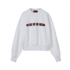 Gucci Women Printed cotton jersey sweatshirt white ‎789582 XJGLM 9074